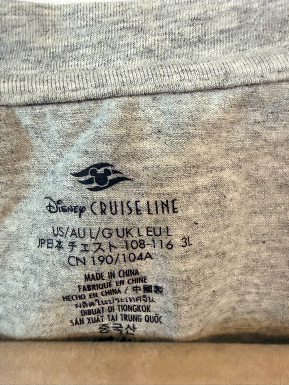 Men's Gray Sleeveless Tank - ESTD 98 Disney Cruise line logo. shirt - Picture 3 of 3
